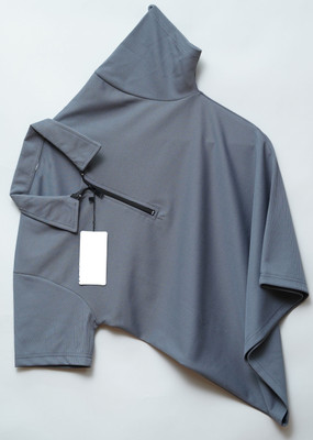 OHGORY Self Design Men Polo Neck Grey T-Shirt