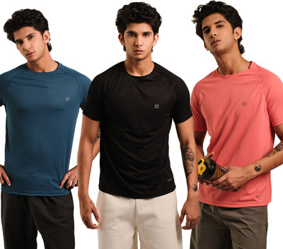 Sirtex Eazy Printed Men Round Neck Blue T-Shirt