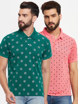 VERO AMORE Printed Men Polo Neck Multicolor T-Shirt