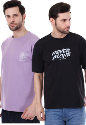 ROYAL LIYO Printed Men Round Neck Multicolor T-Shirt