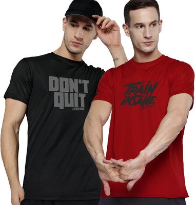 Leotude Printed Men Crew Neck Multicolor T-Shirt