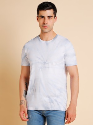 Dennis Lingo Tie & Dye Men Round Neck Grey T-Shirt