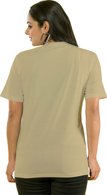 HouseOfCommon Solid Women Round Neck Multicolor T-Shirt