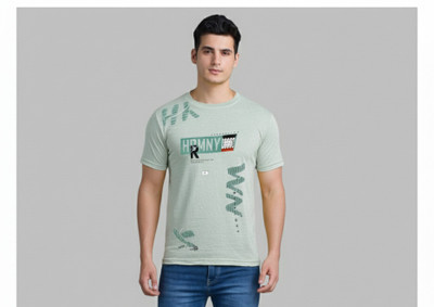 DS CREATIONZ Printed Men Round Neck Multicolor T-Shirt