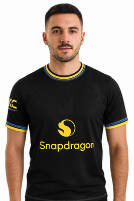 MSV Printed Men Round Neck Black T-Shirt