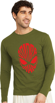 OrrganicChics Graphic Print Men Round Neck Green T-Shirt
