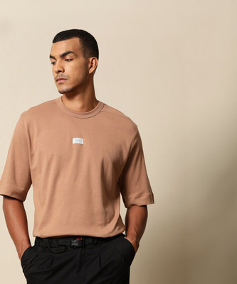 Mr Bowerbird Solid Men Round Neck Pink T-Shirt