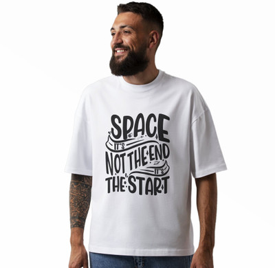 Seek Buy Love Printed Men Round Neck White T-Shirt