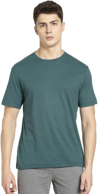 JOCKEY Solid Men Round Neck Green T-Shirt