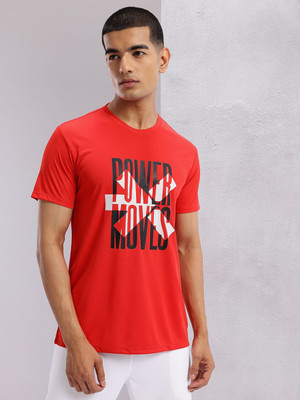HRX by Hrithik Roshan Printed Men Round Neck Red T-Shirt