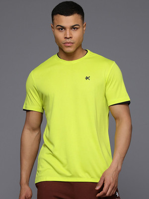 HRX by Hrithik Roshan Printed Men Round Neck Green T-Shirt
