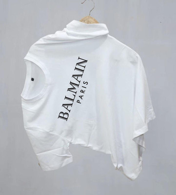 LcyFlame Typography Women Round Neck White T-Shirt