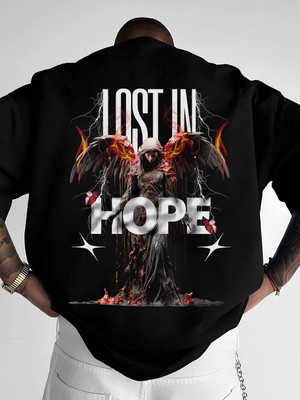 HADAR Graphic Print Men Round Neck Black T-Shirt