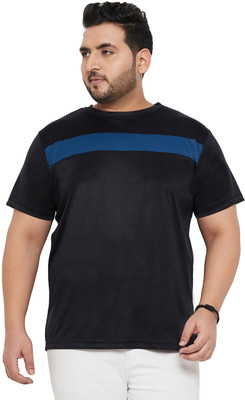 bigbanana Colorblock Men Round Neck Black T-Shirt