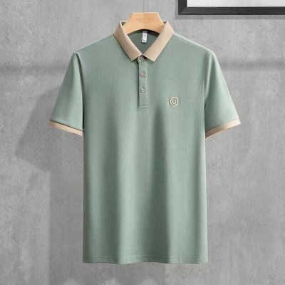 DLooK Designer Solid Men Polo Neck Light Green T-Shirt