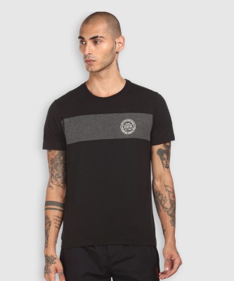 U.S. POLO ASSN. Solid Men Round Neck Black T-Shirt