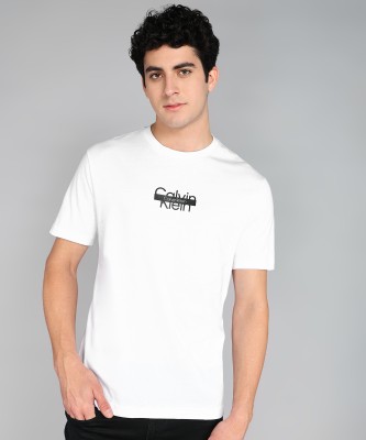 Calvin Klein Jeans Solid Men Crew Neck White T-Shirt