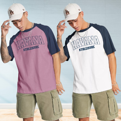 Jump Cuts Printed Men Round Neck Multicolor T-Shirt