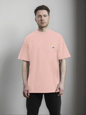 Moda Rapido Solid Men Round Neck Pink T-Shirt