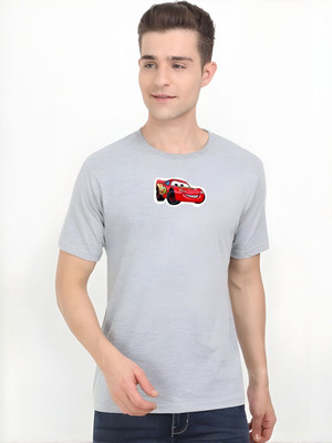 Moda Rapido Graphic Print Men Round Neck Grey T-Shirt