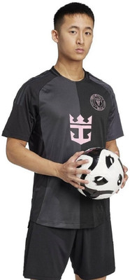 Thiva Printed Men Polo Neck Black T-Shirt