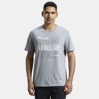 JOCKEY Graphic Print Men Round Neck Grey T-Shirt