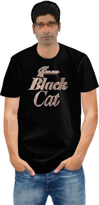 XMAN TEXTILES Graphic Print Men Round Neck Black T-Shirt