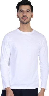 Dyca Solid Men Round Neck White T-Shirt