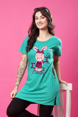 CORSICA Graphic Print Women Round Neck Green T-Shirt