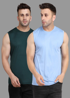 INDIZO Solid Men Round Neck Multicolor T-Shirt