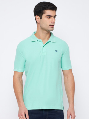 DUKE Solid Men Polo Neck Green T-Shirt