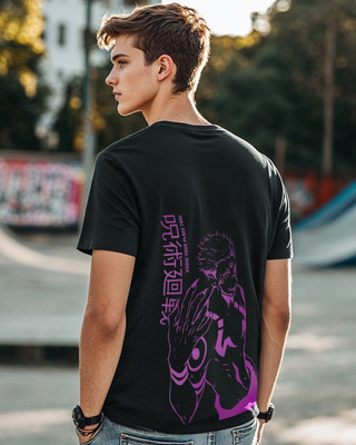 BEWAKOOF Printed Men Round Neck Black T-Shirt