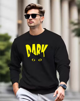 BubbleTwyst Printed Men Round Neck Black T-Shirt