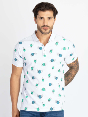 Status Quo Printed Men Polo Neck Multicolor T-Shirt