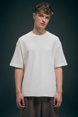 Maxzone Solid, Sporty Men Round Neck White T-Shirt