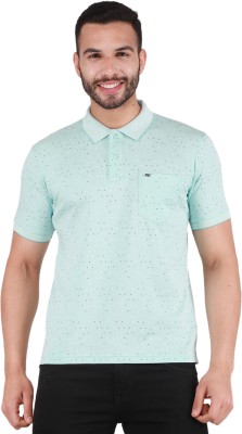 MONTE CARLO Printed Men Polo Neck Green T-Shirt