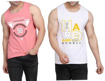 Restore Printed Men Round Neck Pink, White, Multicolor T-Shirt