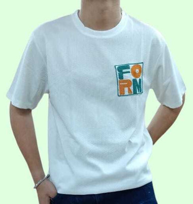 Joshua jenny Solid, Printed Men Round Neck White T-Shirt