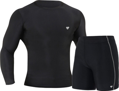 Kyk Colorblock Men Round Neck Black T-Shirt