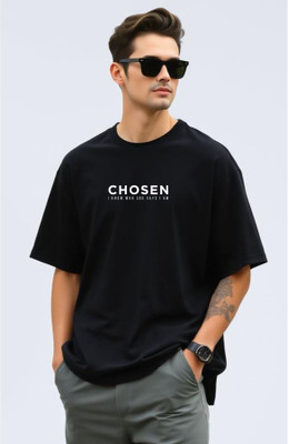 UrGear Printed Men Round Neck Black T-Shirt