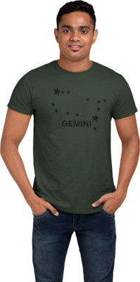 HopOffer Printed, Typography Men Round Neck Green T-Shirt