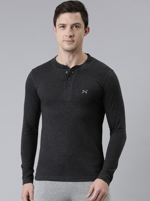 Force NXT Solid Men Round Neck Black T-Shirt