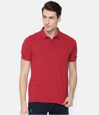 globalitalianlook Solid Men Polo Neck Red T-Shirt