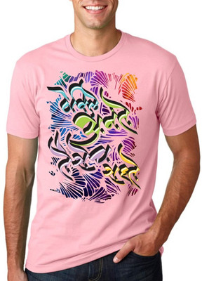 akanksha creation Printed Men Round Neck Pink T-Shirt