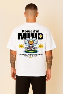 PlayfullVibes Graphic Print Men Round Neck White T-Shirt