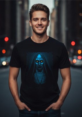 Uniplanet Store Printed Men Round Neck Black T-Shirt