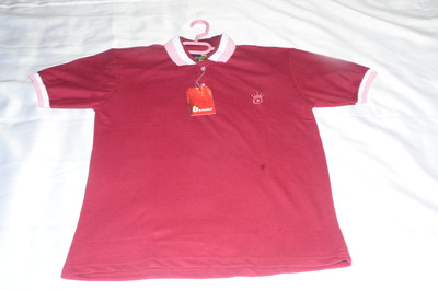 BARONIAL Solid Men Polo Neck Maroon T-Shirt