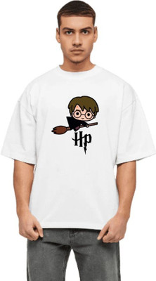 DeRaDA Graphic Print Men Round Neck White T-Shirt