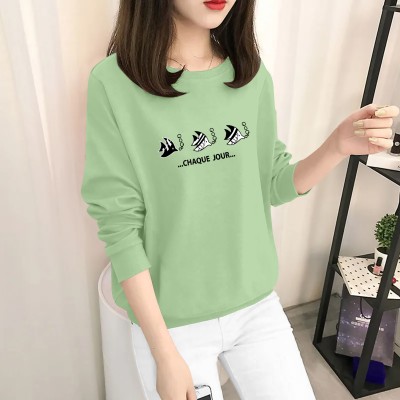 herry fashion Printed Women Round Neck Light Green T-Shirt