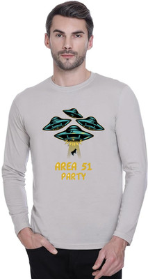 LV CARE Printed Men Round Neck Grey T-Shirt